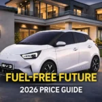 Side view of the new white JMEV EV3 electric hatchback launched by CSM in Pakistan.