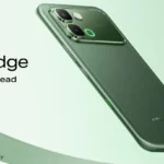 Alt text: A luxurious promotional shot of the Infinix Note Edge 5G showing the vivid 3D Curved AMOLED display.