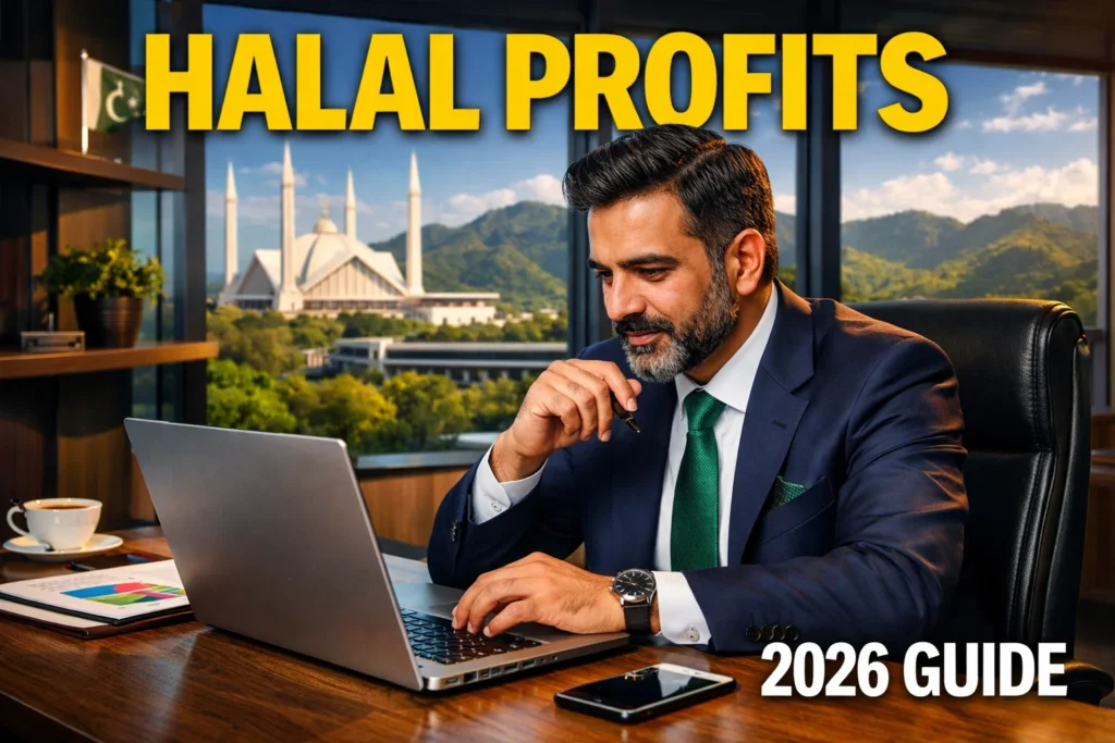 Meezan Islamic Fund halal investment guide 2026 Pakistan - professional investor reviewing returns